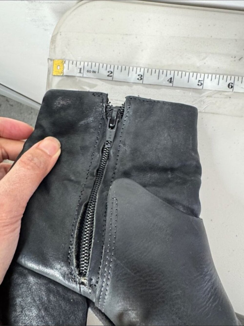Rag & Bone Leather Ankle Boots Black EU 40 Block Heel Minimalist Chic Western - Picture 12 of 16